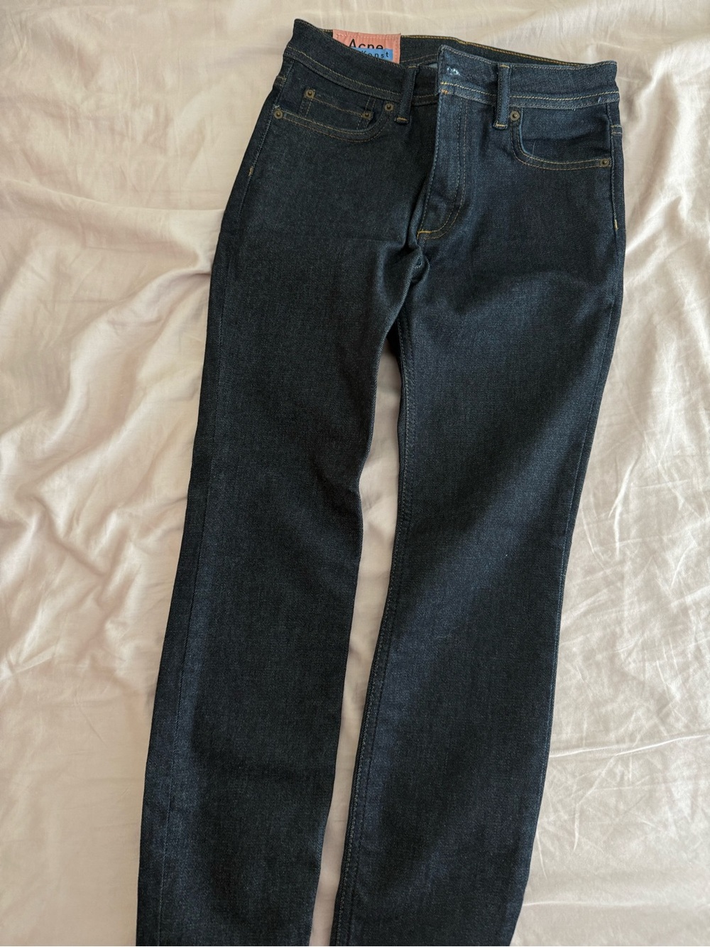 Acne Studios Slim Straight Jeans in Dark Indigo